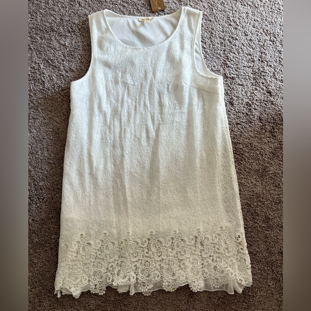 White Lace Shift Dress